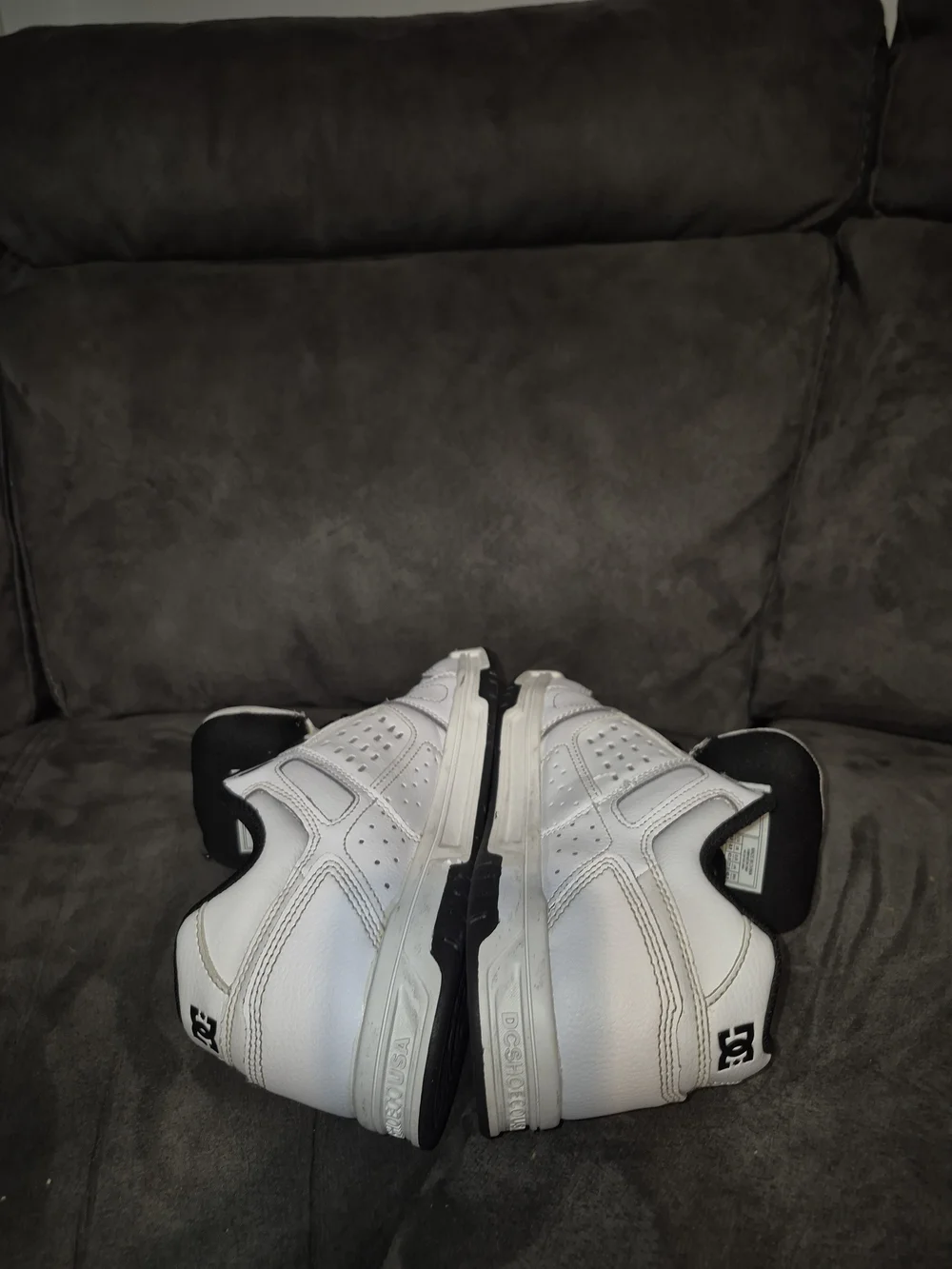 DC White and Black Skate Shoes